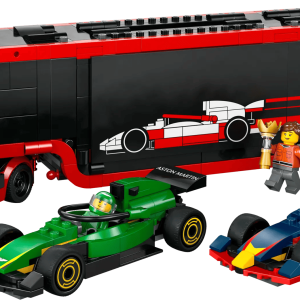 LEGO City F1 Truck met RB20 en AMR24 F1 auto's 60445